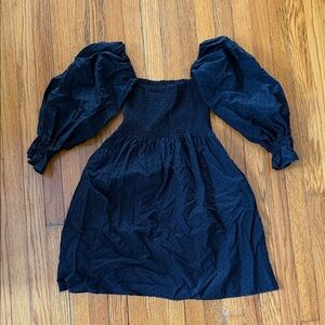 Chic Black Puff Sleeve Dress